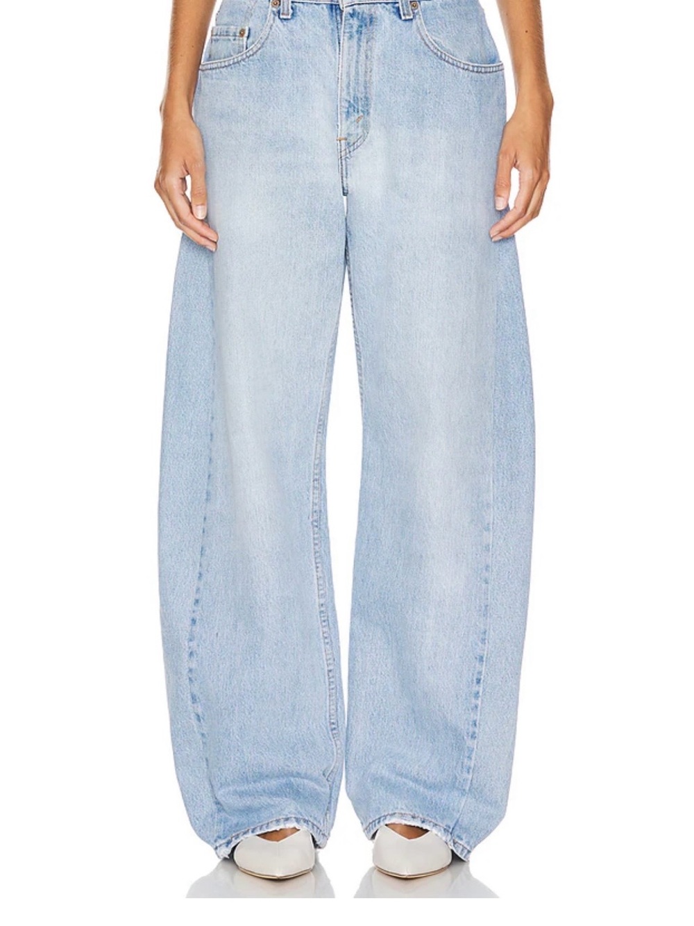 Ali Grace Wide Leg Light Blue Jeans - Women